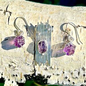 Amethyst Necklace & Earring SET!